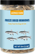 Minnows 8 oz Freeze Dried Minnows, 100% Natural Premium Cat & Dog Treats, Freeze Dried Pet Treats for Cats Dogs Bulk Package (8 OZ)
