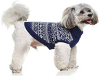 HOMIMP Dog Sweater Argyle - Warm Winter Clothes Puppy Soft Coat, Ugly Dog Sweater for Small Medium and Large Dogs, Pet Clothing Boy Girl, Blue XXS