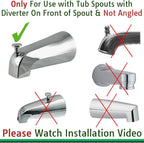 Wondurdog Bathtub Spout and Garden Hose Attachment Dog Wash Kit w/Splash Shield and Rubber Scrubbing Teeth. Tub Spouts with Front Pull Up Diverter Only. Pet Grooming for Long and Short Hair.