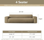 MYSKY HOME Couch Covers for 3 Cushion Couch Sofa, Sectional Couch Cover L Shape Chenille Couch Cushion Covers for Pets, Furniture Protector Cover for Dogs, Kids, 91"X150", Deep Chocolate
