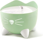 Catit PIXI Drinking Fountain, Green | Cat Water Fountain with Triple Filter and Ergonomic Drinking Options