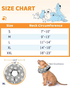 Supet Inflatable Dog Cone Collar Alternative After Surgery, Dog Neck Donut Collar Recovery E Collar for Neuter, Soft Pet Cone for Small Medium Large Dogs