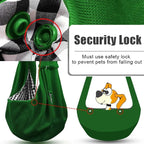 Tomkas Small Dog Cat Sling Carrier Puppy Purse Travel Wrap Soft Crossbody Pet Bag (Emerald Green, M - Classic Pocket & Classic Strap)