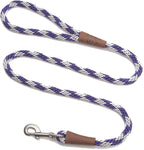 Mendota Pet Snap Leash - British-Style Braided Dog Lead, Made in The USA - Amethyst, 1/2 in x 4 ft - for Large Breeds