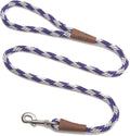 Mendota Pet Snap Leash - British-Style Braided Dog Lead, Made in The USA - Amethyst, 1/2 in x 6 ft - for Large Breeds