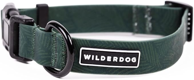 Wilderdog Waterproof Dog Collar - Repels Water & Dirt - Small 11"-15" - Cedar