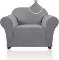 Stretch Chair Cover Chair Slipcovers with Arms 1-Piece Chair Sofa Slipcovers or Living Room Non Slip Armchair Cover Furniture Protector Dogs Pet Friendly(Armchair,Dove)
