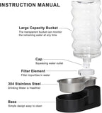 RIZZARI 9L Filtered Dog Water Dispenser: Large Capacity Multi Pet Solution | No Power Needed/Dishwasher-Safe/BPA-Free/Spill-Resistant/ For Multi-Dog Homes/Garage/Balcony