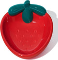 VETRESKA Ceramic Pet Bowl, Tilted Design Pet Feeder for Food and Water | Anti Vomit Cat Bowls for Indoor Cats Cute Strawberry Cat Bowl Dishwasher Safe