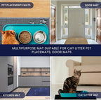 Andalus Large Cat Litter Mat, Pack of 2 - Waterproof, Non-Slip & Easy to Clean Cat Litter Box Mat for Extra Efficient Pet Litter-Trapping, Blue (30” X 18”)