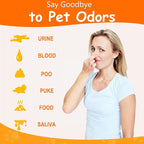 Pet Odor Eliminator for Home and Strong Smells, Plant Based Formula Dog & Cat Urine Odor Eliminator Spray, Pet Stain and Odor Remover for Carpet - 32 OZ Odorless