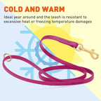 Viper Biothane K9 Working Dog Leash Waterproof Lead for Tracking Training Schutzhund Odor-Proof Long Line with Solid Brass Snap for Puppy Medium and Large Dogs 4ft, Magenta Pink