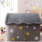 BXEBUI Dog House Indoor Memory Sponge, Foldable Dog House Kennel Bed Mat with Cushion for Small Medium Large Dogs Cats, Winter Warm Cat Nest Puppy Cave Sofa Pet Products (XL)
