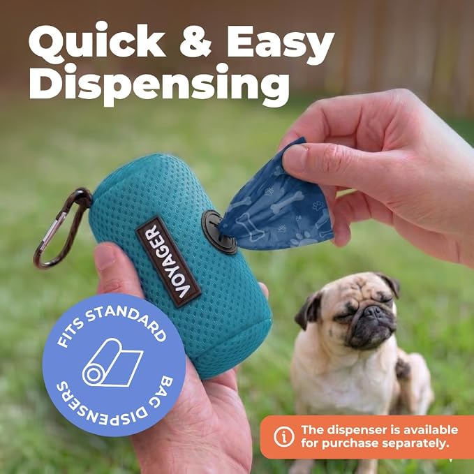 Best Pet Supplies Poop Bags for Dogs - Royal Blue, 150 Count | Scented, Leak-proof, Easy-Tear perforations, 15 Thick Bags per roll, Outdoor Walking & Travel, Fits Standard Holders