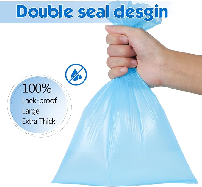 Dog Poop Bags Rolls: Large Leak Proof Hands Stay Clean Easy Tear 1140Count | Poop Bags for Dogs – Extra Thick Odor Control 13 x 9 in Dog Waste Bags Dispenser Daily Dog Walkers Outdoor Cleanup (Blue)