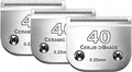 3PCS 40 Blades Dog Grooming Blades Compatible with Andis/Wahl Dog Clipper | Cut Length 1/100"(0.25mm),Dog Clipper Blade compatible with Oster A5 ,Ceramic Blade & Stainless Steel Blade