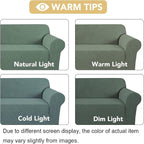 H.VERSAILTEX High Stretch Armchair Cover 1-Piece Rich Jacquard Chair Covers for Living Room Spandex Fabric Sofa Cover for Dogs Stay in Place Machine Washable (Armchair 31"-40": Loden Frost)