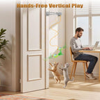 Interactive Cat Toys for Indoor Cats, Clip-On Automatic Flying Bird | USB Rechargeable Self-Play with Interchangeable Bird & Mouse Attachments for Bored Kittens and Adult Cats