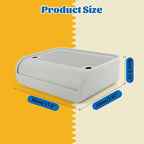 Litter Box Step, Cat Step Ramp Catcher with Filter Function, Grey | Litter Box Ramp for Kittens & Old Cats, Washable, Anti-Tracking, Non-Slip Litter Catcher, Easy to Clean