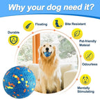 Mankoda Dog Balls, 3" Indestructible Tennis Balls for Aggressive Chewers | Floating Fetch Toys, Durable ETPU Rubber, Bouncing & Lightweight, Interactive Chewing Safe for Medium Large Dogs - 1 Pack