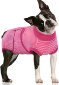 FUAMEY Recovery Suit for Dogs After Surgery,Soft Breathable Dog Bodysuit | E-Collar & Cone Alternative Surgical Suit,Male Female Dog Neuter Spay Suits Anti Licking Wounds Onesie Rose Stripes M