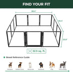FXW AuraSpace Pro Clear Acrylic Indoor Dog Playpen, 24" H, 12 Panels | Open View, No Climbing Bars, Heavy-duty Metal, DIY Layouts, Easy Access, For Puppies & Small Dogs, Patented