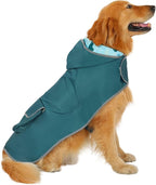 HDE Reversible Hooded Dog Raincoat Slicker Poncho for Small Medium Large Dogs - Dinosaurs - XL - Nylon, Polyester