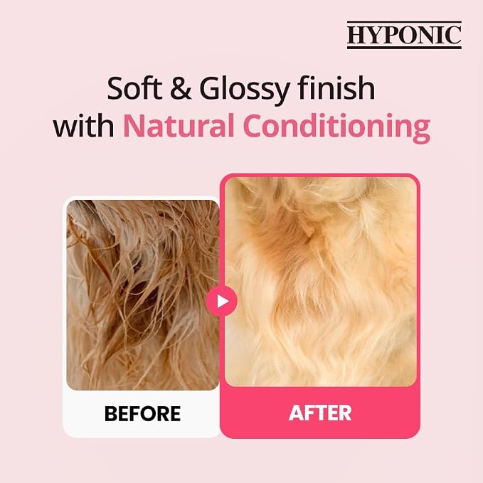 HYPONIC Hypoallergenic Premium Dog Shampoo - Deodorizing, Sensitive Skin, Detangling (All Breeds 10.1 oz)