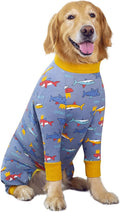 Dog Recovery Suit After Surgery Female Male, Medium Large Dog Neuter Shirt Cone Alternatives Prevent Licking Surgical Onesies (Grey Shark, 6XL)