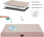 WNPETHOME Orthopedic XL Dog Bed for Crate, Waterproof Extra Large Dogs Bed with Removable Washable Cover, Multi-Needle Quilting Dogs Crate Bed