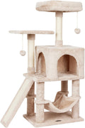 Cut Cat Tree Cat Tower Condo with Hammock Kittens Scratching Post Beige | MIAO PAW Cat Bed For Indoor Modern Activity Tree for small Cat with Board Hanging Ball Play House