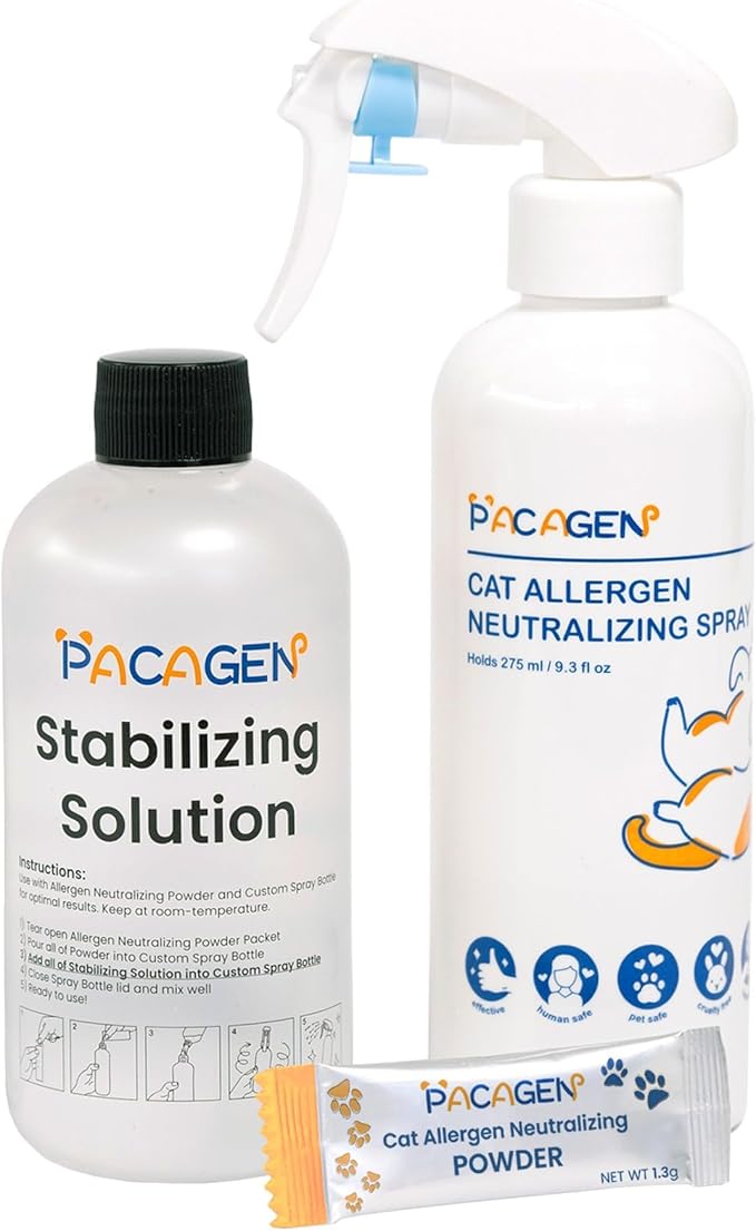 Cat Allergen Neutralizing Spray for Humans | Non-Toxic and Safe, Immediate Results, Easy to Use, and Pet Friendly - A Few Sprays Every 2-3 Days for Relief
