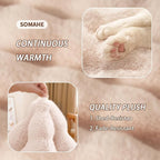 SOMAHE Plush Dog Bed Mat, Machine Washable, Large 35x27 Milky White | Machine Washable + Non-Slip Paw Bottom: plush dog mat stays fluffy and helps reduce sliding on indoor floors.