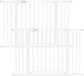 Babelio Pressure Mounted Baby Gate for Stairs, 29-48" Wide Dog Gate,2 Pack | Triple-lock System; Pressure/Wall Mount; Auto-close; 200N Impact Tested; Easy Install for Doorways, Kitchen, Hallway, White