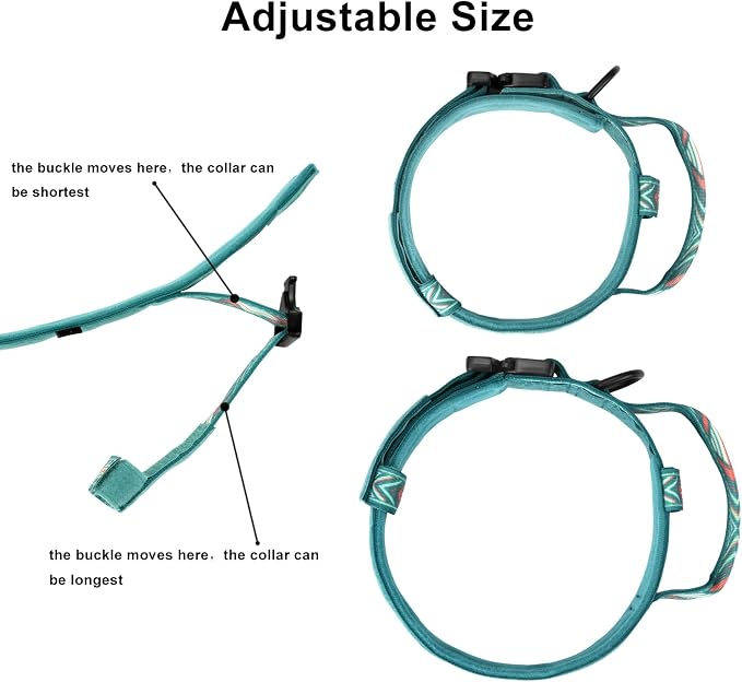 DAGANXI Tactical Dog Collar, Adjustable Military Training Nylon Dog Collar with Control Handle and Heavy Metal Buckle for Medium and Large Dogs, with Patches and Airtags Case (L, Green Arrow)