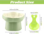 Ceramic Slow Feeder Cat Bowl with 2 Cat Food Scoop, Choke-Proof & Anti-Tip for Cats & Small Dogs, for Dry Wet Food Easy to Clean