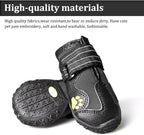 CovertSafe& Dog Boots for Dogs Non-Slip, Waterproof Dog Booties for Outdoor, Dog Shoes for Medium to Large Dogs 4Pcs with Rugged Sole Black