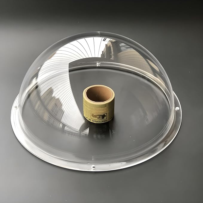 8 Inch 200mm Diameter Clear Crystal Dome Acrylic Cover, Transparent Camera Replacement Plastic Plexi Glass Lens Cap Dustproof Security Camera Dome Cover, Pet Dog Fence Window Skylight Window