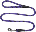 Mendota Pet Snap Leash - British-Style Braided Dog Lead, Made in The USA - Black Ice Raspberry, 3/8 in x 4 ft - for Small/Medium Breeds