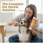 Jasper Dog Tooth Brushing Kit and Dog Toothpaste (Bacon) Kit 360 | Vet Approved Pet Tooth Paste with Natural Ingredients, Freshens Breath, Whitens Teeth, Plaque and Tartar Remover for Teeth