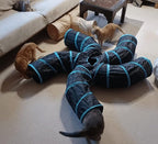 Cat Tunnels, Pet Ferret Rabbit Bunny Tunnels Tubes Subway Habitats, S-Style, DIY Cat Peekaboo Maze House Tent Bed, Kitten Interactive Toy (S Type: 5 Way Tubes)