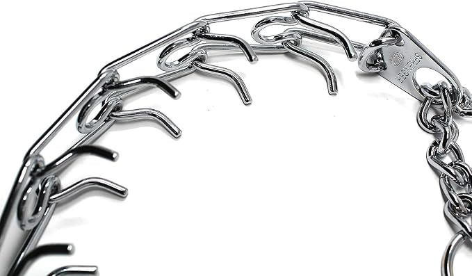 Herm Sprenger Prong Dog Training Collar, 3.2mm x 23in Medium, Ultra-Plus Chrome Plated Steel Pet Pinch Collar No-Pull Collar for Dogs Anti Pull Training Collar Made in Germany