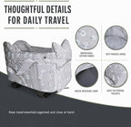 Center Console Dog Car Seat for Small Dogs 5-15 lbs, Gray | Portable Puppy Armrest Booster with Anti-Collapse Support, Washable Fluffy Cushion and Pillow,
