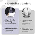 Pawaii No Pull Dog Harness with Pet ID Tag, Reflective Vest | Built for safer walks with a QR Pet ID Tag, front no pull clip, reflective trim, control handle and breathable mesh lining