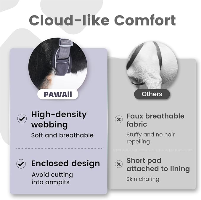 Pawaii No Pull Dog Harness with Pet ID Tag, Reflective Vest | Built for safer walks with a QR Pet ID Tag, front no pull clip, reflective trim, control handle and breathable mesh lining