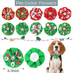 PET SHOW 100pcs/Pack Christmas Small Dog Hair Bows + Dog Bowties + Puppies Collar Flowers Attachment Grooming Set for Holiday Parties Costumes Accessores - Image 6