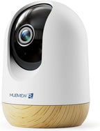 MUBVIEW 5MP Indoor Security Camera, Dual-Band WiFi Pet Cam with Phone App | Plug-in design, no subscription, speaker, night vision, motion detection, auto tracking, for pets, elders and baby rooms
