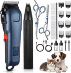 5-in-1 Low Noise Rechargeable Cordless Dog Clippers Pet Grooming Kit for Dogs & Cats|Quiet high Power pet Grooming Set for Small Large Dogs & Thick Coated Cats, Includes Comb, Clippers & Nail Clipper