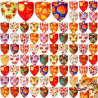100 Pcs Fall Dog Bandanas Bulk, Small Medium Pet Costume Accessories by Locmeo