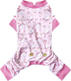 KYEESE Dog Pajamas Velvet Dog Pajamas Small Sized Dogs Dogs Pjs with Pink Unicorn Pattern Soft Doggie Jammies Stretchy Doggie Clothes Puppy Onesie Comfy Pet Coat Pet Costume, X-Small